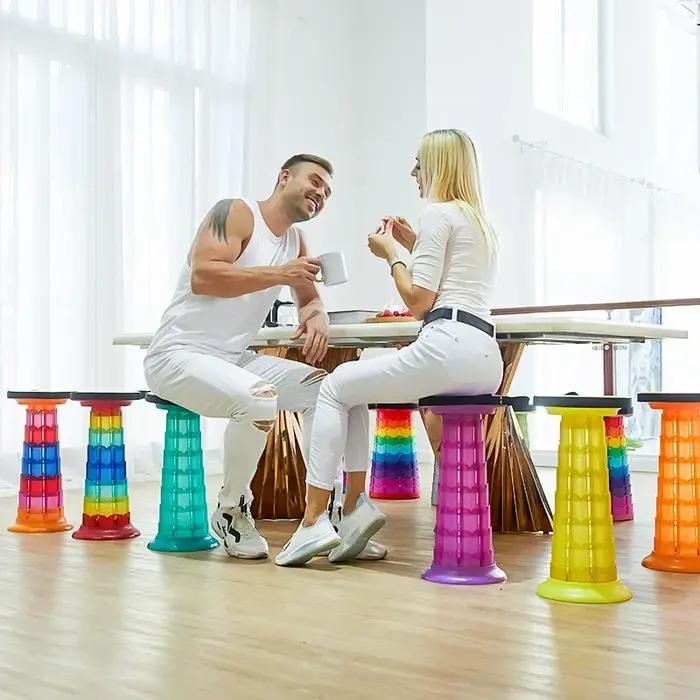 Tabouret pliant amélioré en forme de Lotus, tabouret pliable léger et portable, tabouret télescopiqu