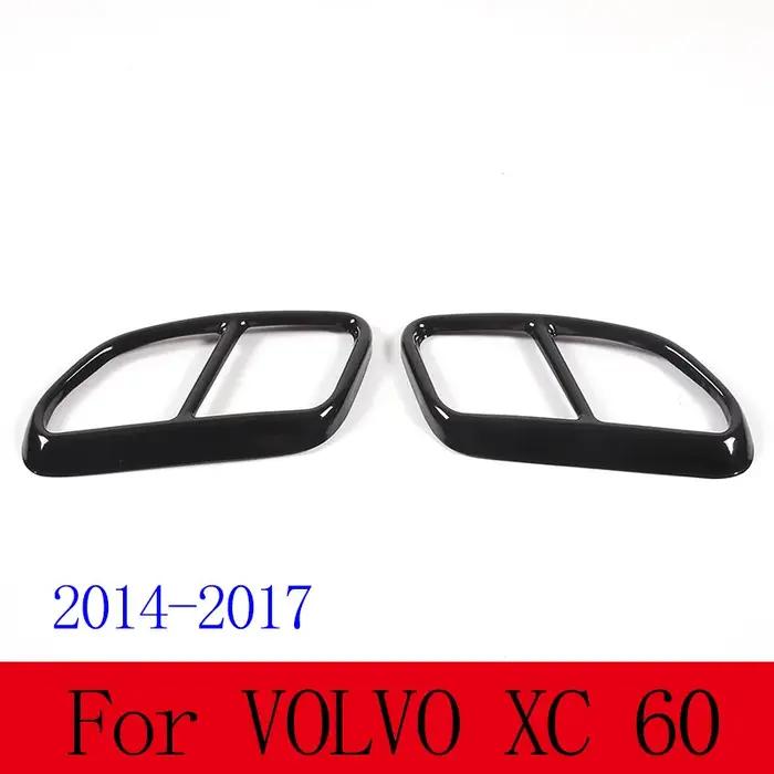 Couvercle de sortie d'échappement en acier inoxydable pour Volvo XC60 S60 XC90 S90 V90 avec adhésif double face pour une installation facile et une finition élégante