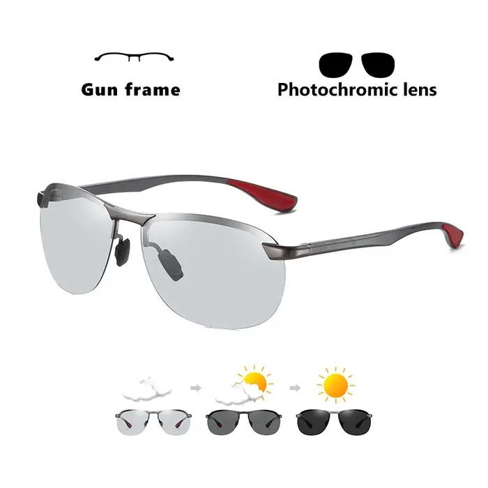 Marque Design photochromique lunettes De soleil polarisées hommes jour