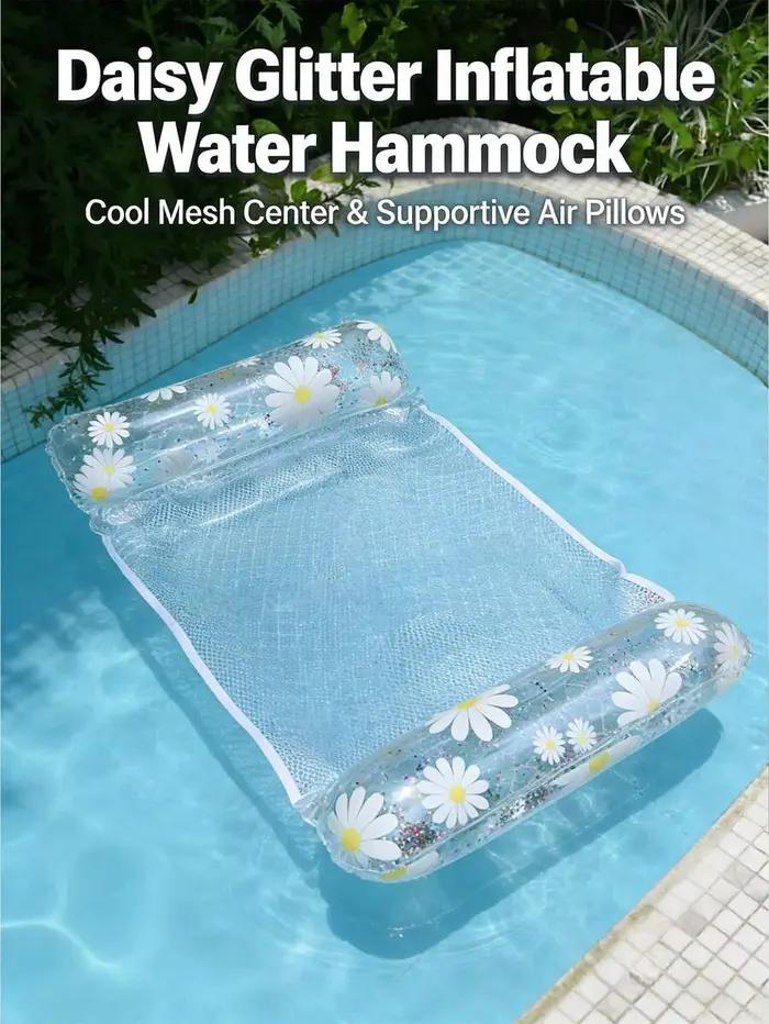 Flotteurs de hamac de piscine sable chaise longue hamac dérive gonflables multicolores pour détente ludique piscine été fantaisie