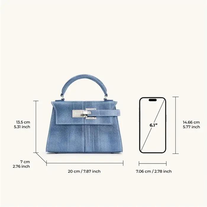 Sac à main femme JW PEI Elise – Nouveau sac fourre-tout en jean bleu tendance 2026 – Petit sac bando