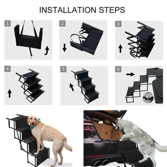 Rampes pliantes portables pour animaux de compagnie avec sangle