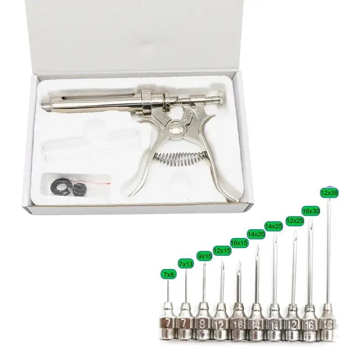 Revolver de seringue d'injection continue d'animal vétérinaire 10/20/50ml pistolet de vaccination automatique d'acier