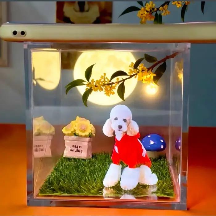 Maison numérique holographique pour animaux de compagnie
