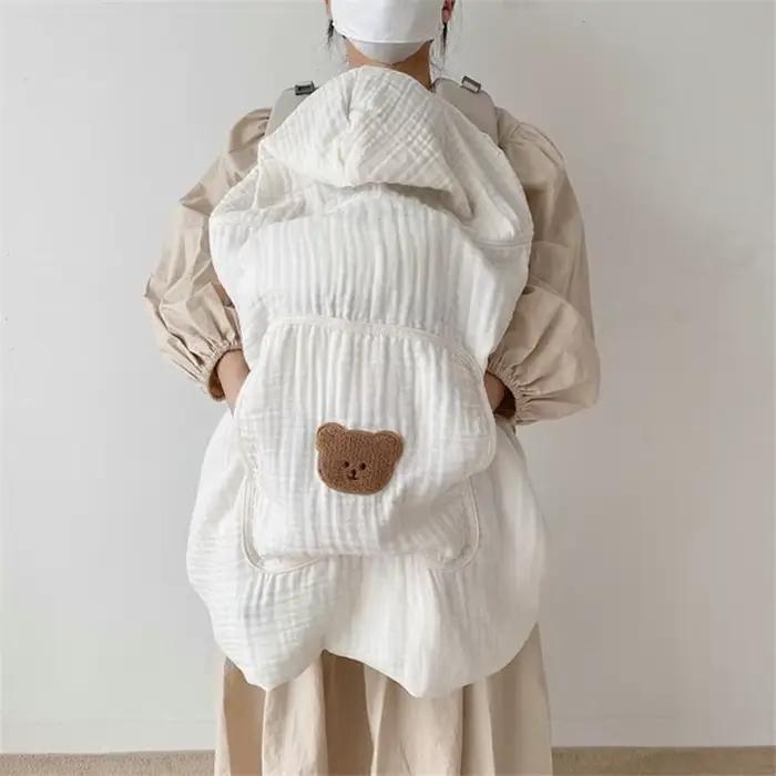 Couverture de poussette en mousseline pour bébé, lange d'emmaillotage pour nouveau-né, couverture de