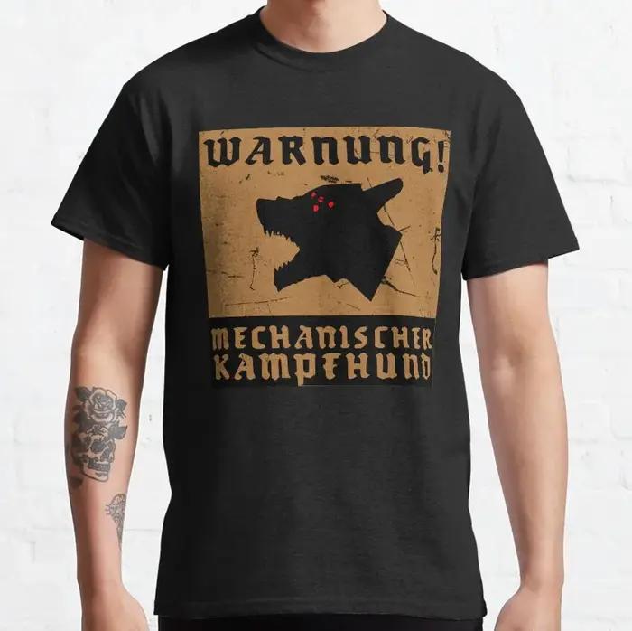 T-shirt Mechanischer Wolfenstein unisexe en coton pour homme style décontracté impression numérique pour grandes tailles occasions quotidiennes