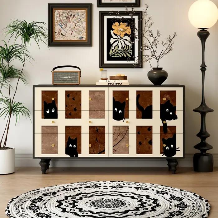 commode, armoire multifonctionnelle pour chambre à coucher, côté salle à manger, rangement mural pou