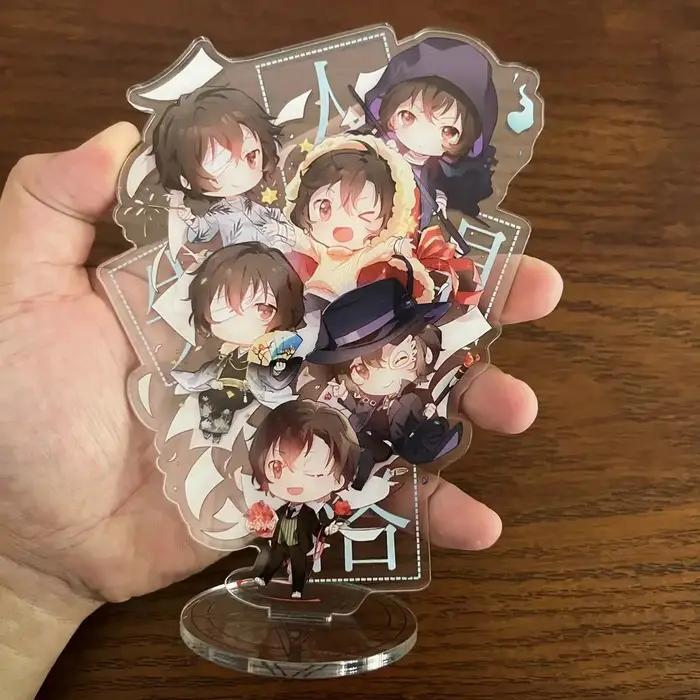 Bungou chiens errants 10th anniversaire support acrylique Figure Anime Dazai Osamu Nakahara Chuuya bureau debout plaque jouet