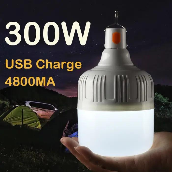 Ampoule LED d'extérieur, lampe Mobile Rechargeable par USB, Super lumineuse, Portable, pour tente, m