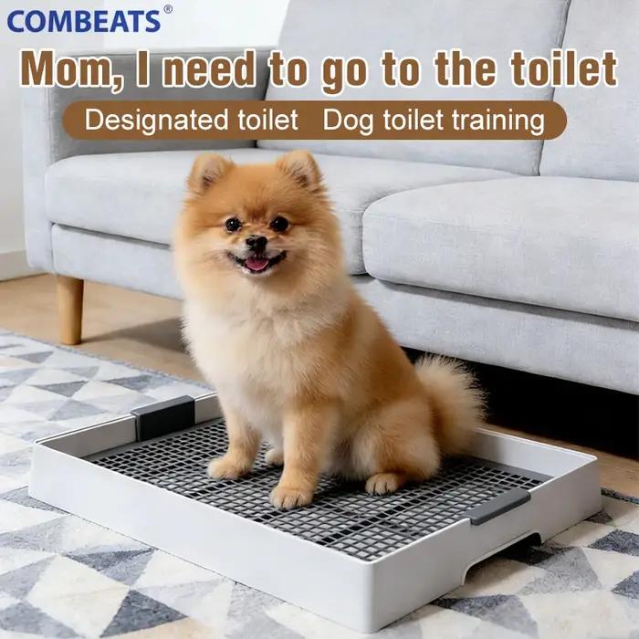 Plateau de toilette pour chien plat pour chiens de petite et moyenne taille - Fixation de coussinets absorbants