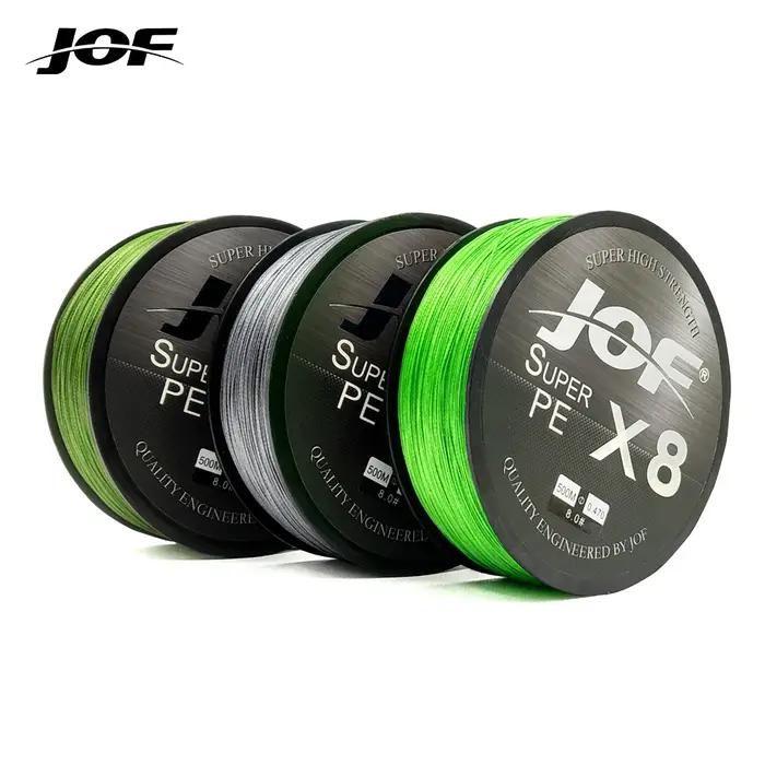 JOF X8 150M 300M 500M ligne de pêche tressée 8 brins multicolore Multifilament eau salée PE Line15 2
