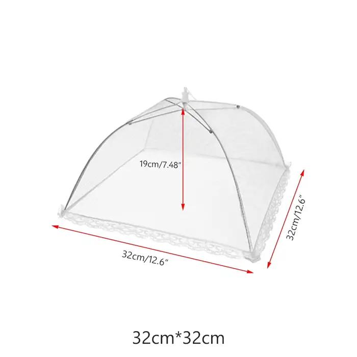 Couvertures alimentaires maille pliable cuisine Anti mouche moustique tente dôme filet parapluie piq