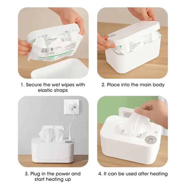 Chauffe-lingettes humides pour bébé, Machine chauffante, lingettes chauffantes, serviette en coton U