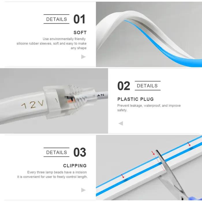 Bande lumineuse LED avec capteur de mouvement PIR sans fil, 12V, pour bricolage, cuisine, rétro-écla