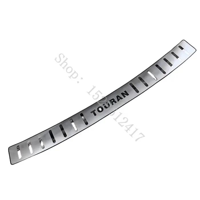 Garniture pare-chocs arrière et seuil de coffre plaquée en argent pour VW Touran 2016 2017 2018 2019 2020 2021 2022 2023 2024 accessoires de luxe protection esthétique automobile