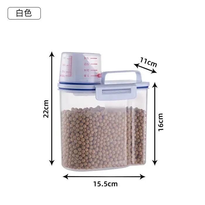 Conteneur de stockage de nourriture pour chat et chien, plastique scellé, étanche à l'humidité, précieux récipient de nourriture pour animaux de compagnie avec boîte veds bancs, boîtes Mars de cuisine