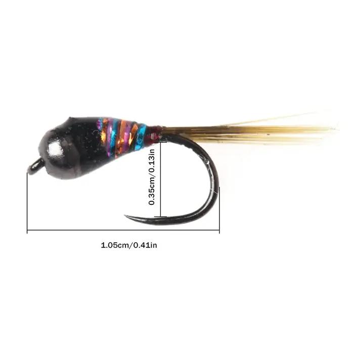 6 pièces # 14 Nymphes de pêche à la mouche Euro Fly Perdigon