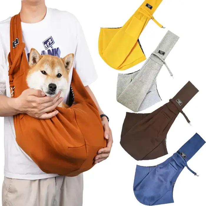 Sac à bandoulière pliable respirant pour chien