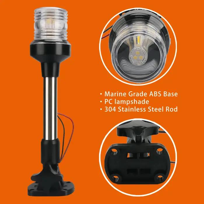Feu d'ancrage pliable LED, lampe de signalisation de voile pour Marine, accessoires de Yacht de bate