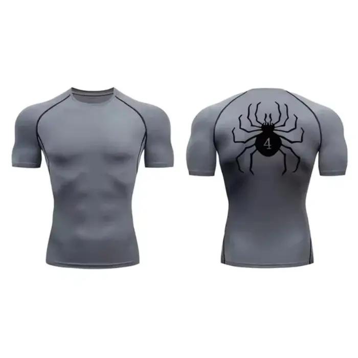 Anime Hunter x Hunter GYM Compression t-shirts course Fitness serré vêtements de Sport à manches cou