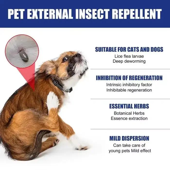 Spray anti-tiques naturel pour chiens chats animaux domestiques protection externe peau saine hygiène soins animaux de compagnie