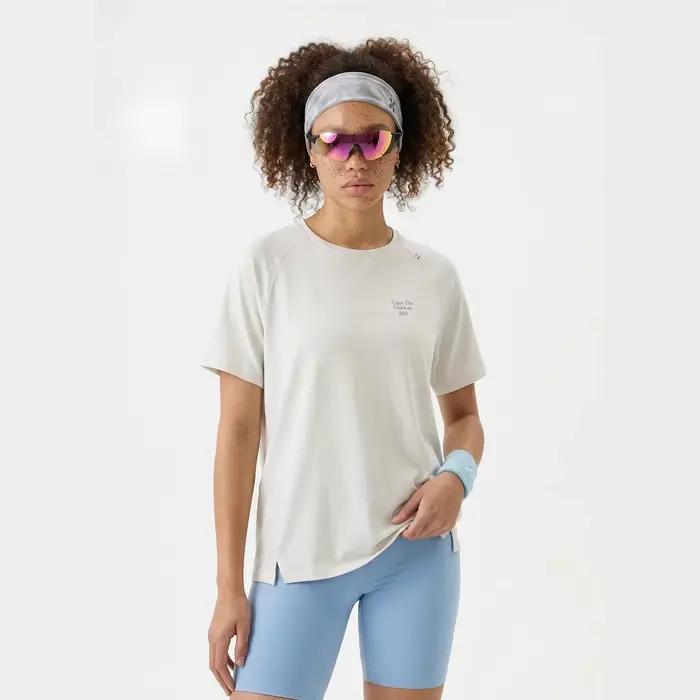 T-shirt de course en laine mérinos pour homme - Haut de sport respirant à manches courtes pour l'été