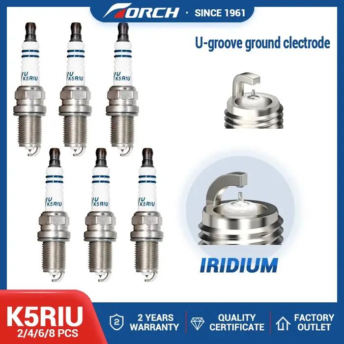 2/4/6/8pcs Original Torche K5RTCU Haute Performance Bougie Iridium pour NISSAN pour OPEL pour TOYOTA