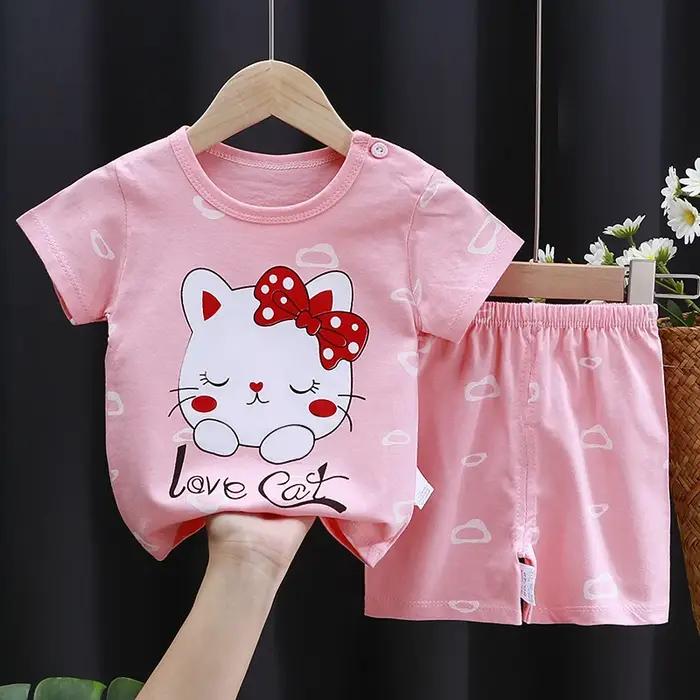Ensemble de vêtements pour enfants bébé garçon/fille T-Shirt + short