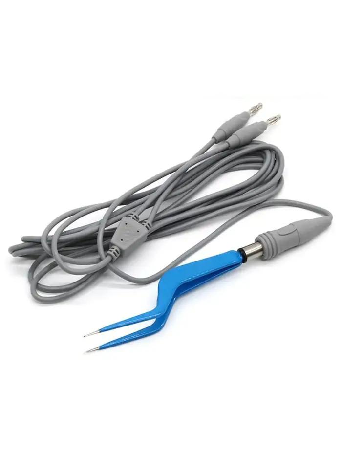 Pince de coagulation bipolaire électrochirurgicale haute fréquence autoclavable avec câble en Silico