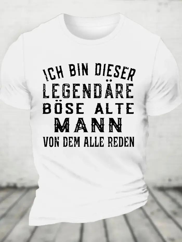 T-shirt en coton Ich Bin Dieser pour homme, imprimé, style décontracté, adapté à toutes les saisons, lavage facile, pour occasions spéciales