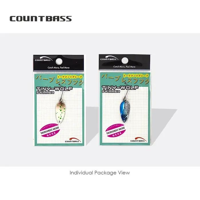 COUNTBASS 1 pièce 3/64oz 1.2g cuillère de coulée leurre de pêche pour truite avec crochet sans ardil