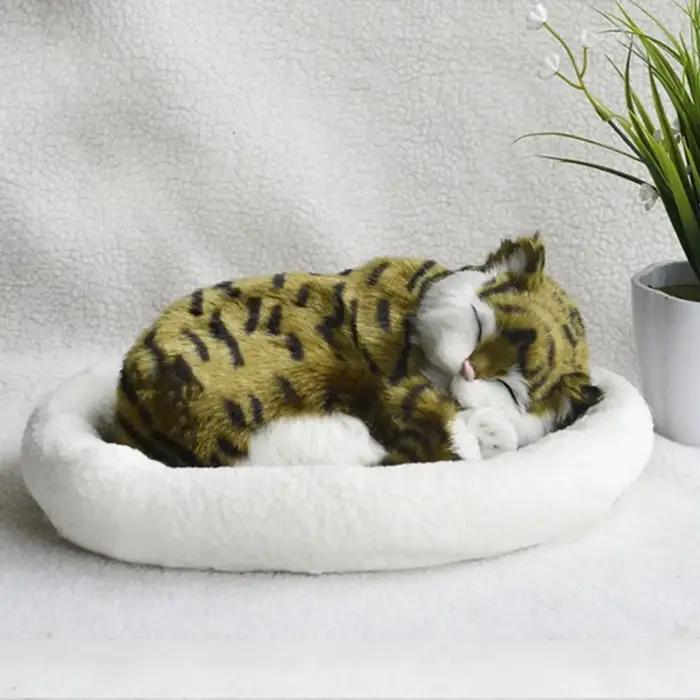 Chien en peluche respirant noir et blanc pour adultes et enfants