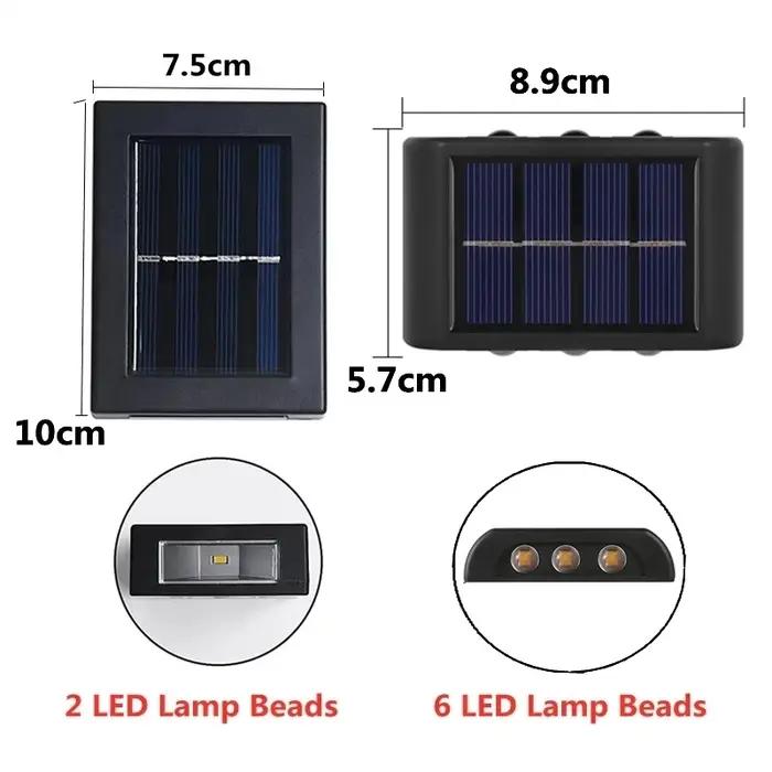 Solaire LED lumière extérieure éclairage solaire capteur lampe lampadaires extérieur jardin décorati