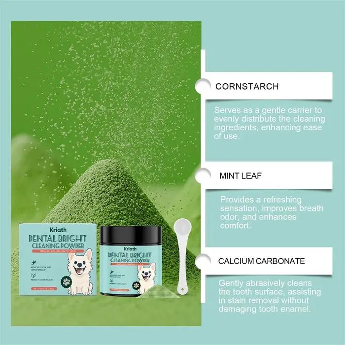 Poudre de soin dentaire pour chien