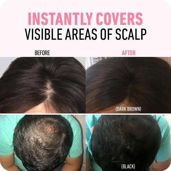 Poudre de ligne de cheveux imperméable instantanée naturelle, racine noire, correcteur d'ombre de délié, réparation de peinture de couverture, remplissage de cheveux, 14 documents