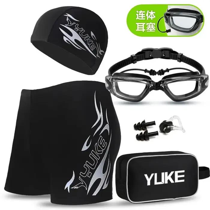 YUKE maillots de bain hommes maillots de bain avec lunettes de natation bouchon bouchons d'oreille p