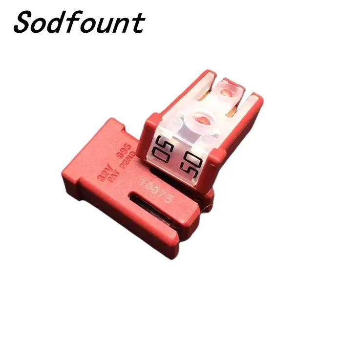 Fusible de voiture série 695 mini type rectangulaire avec prise fendue pour sécurité automobile compatibles 15A 20A 25A 30A 40A 50A 60A