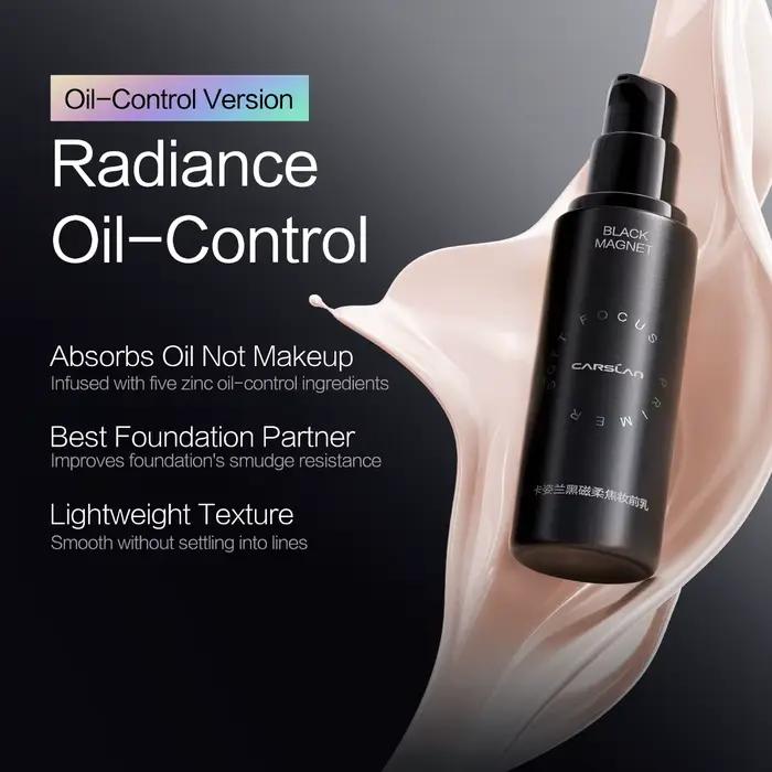 CARSLAN – Base de maquillage à aimant noir, Base de maquillage à mise au point douce, contrôle de l'