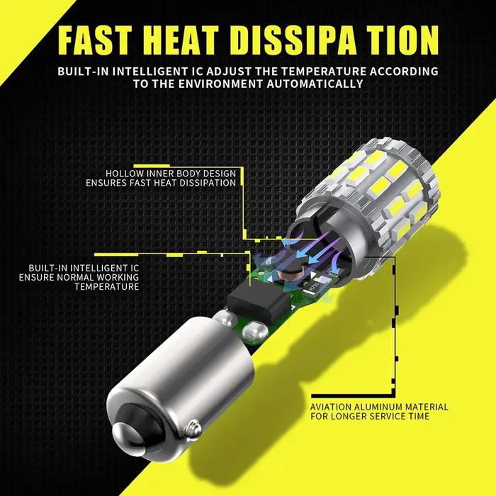 Super lumineux BA9S LED BAX9S H6W T4W BAY9S H21W ampoule 30-SMD voiture feux de recul Auto plaque d'