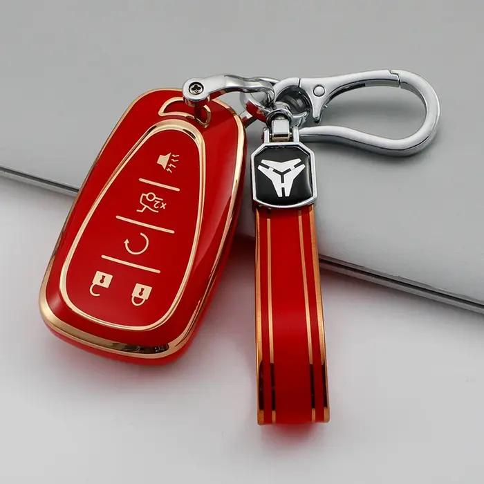 Porte-clés de voiture en TPU pour Chevrolet Chevy Malibu, Camaro Cruze Traverse, sonique, boulon à V