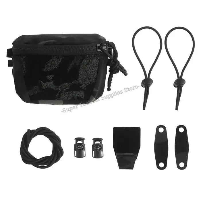 Poche arrière casque tactique rangement batterie contrepoids NVG airsoft chasse équipement MOLLE