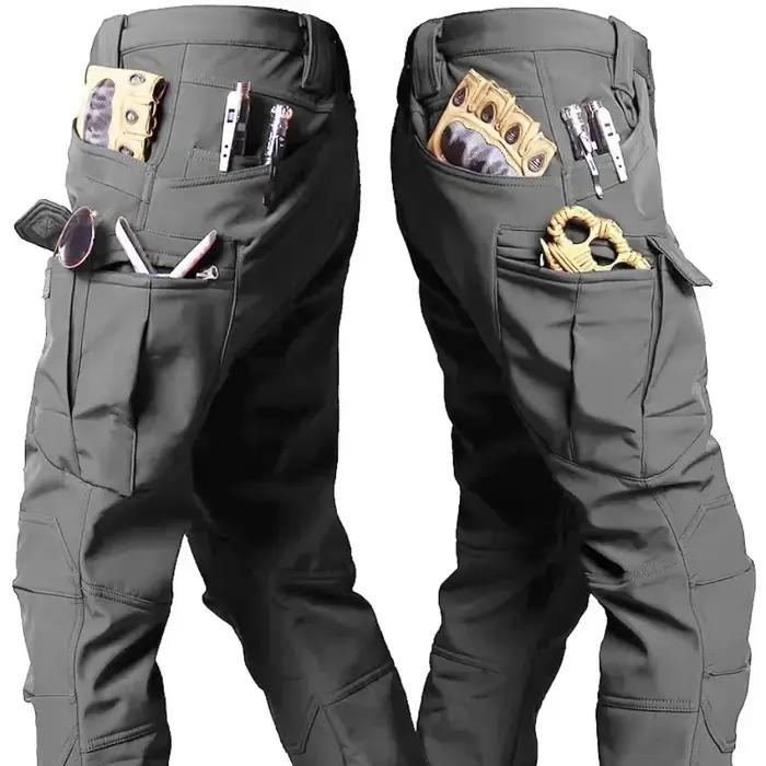 Pantalon tactique hiver homme peau de requin - Imperméable coupe-vent pour chasse et outdoor