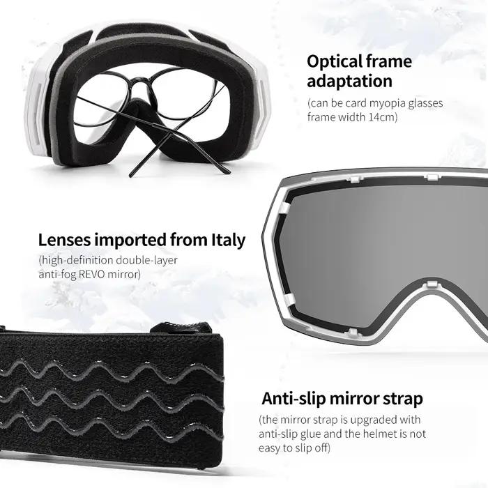 COPOZZ lunettes de Ski hommes femmes UV400 Anti-buée lunettes de Ski lunettes de neige adulte lunett