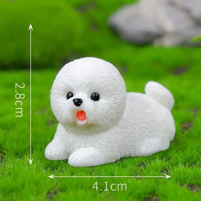 Figurine l'inventaire artisanale en résine pour bonsaï, décoration de jardin nickel é, petit chien m