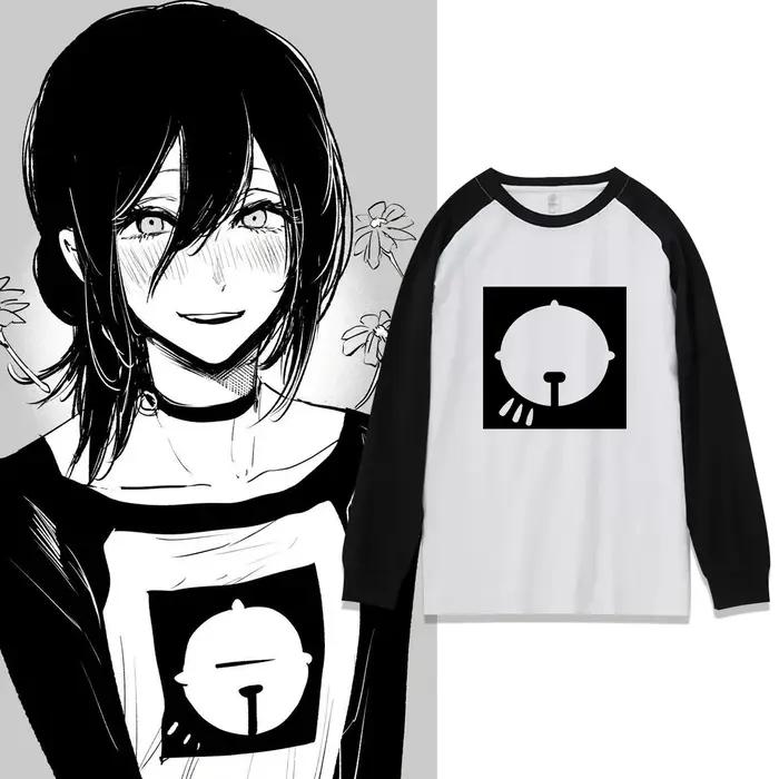 Anime Reze T-shirt à manches longues Cosplay surdimensionné Vintage tronçonneuse hommes femmes vêtements japonais Manga
