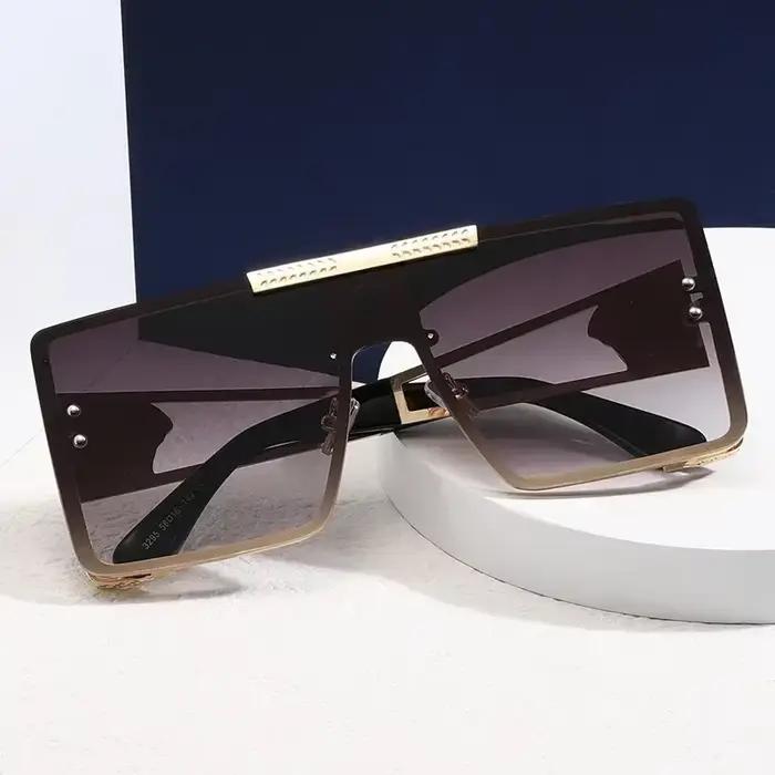 Nouvelle personnalité carré grandes lunettes De soleil Cool pour hommes femmes mode rétro luxe Desig