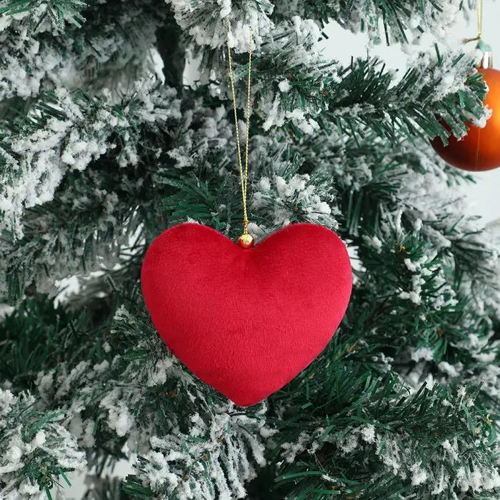 Cœurs en velours tissu uni pour décoration intérieure luxe noël saint valentin cadeaux mariage occasions spéciales