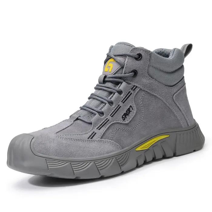 Chaussures de travail anti-choc et anti-perforation pour hommes GUYISA avec semelles en caoutchouc
