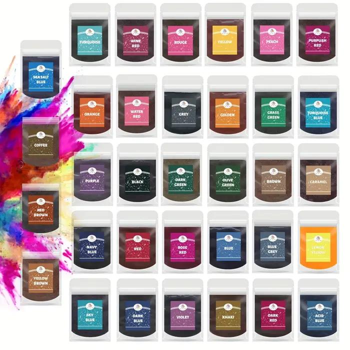 Teinture textile 34 couleurs pour coton et nylon personnalisation de vêtements création de motifs par nouage
