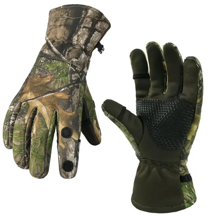 Gants de chasse biomimétiques Outdoor Camouflage imperméables et antidérapants pour homme et femme chasseurs automne hiver occassions diverses